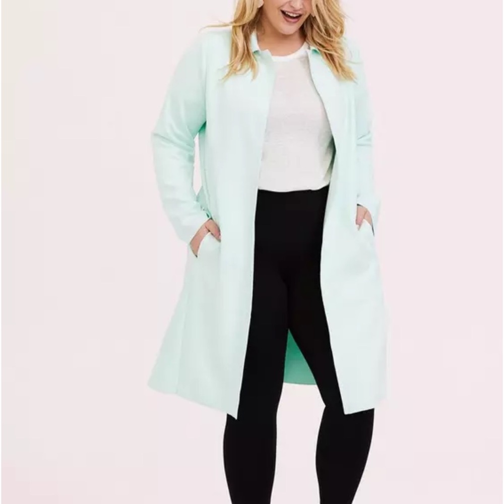 torrid Mint Green Long Coat